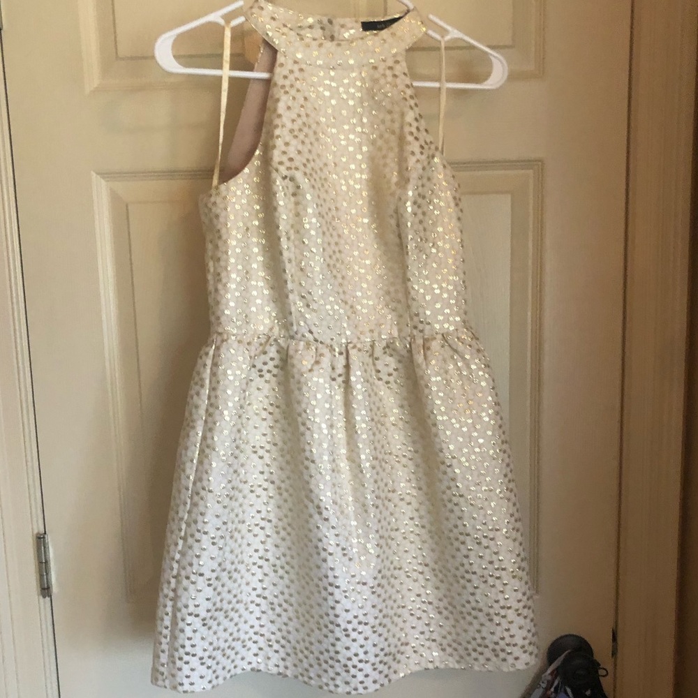 Ark & Co High Neck Gold Mini Dress